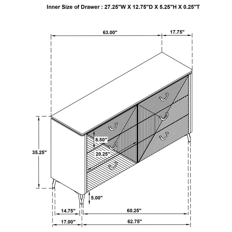 Cassia LED Bedroom Set White High Gloss