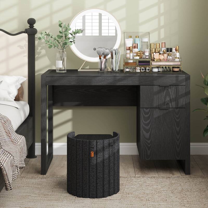 Costway Computer Desk with Storage Cabinet Pull-out Drawer Stable