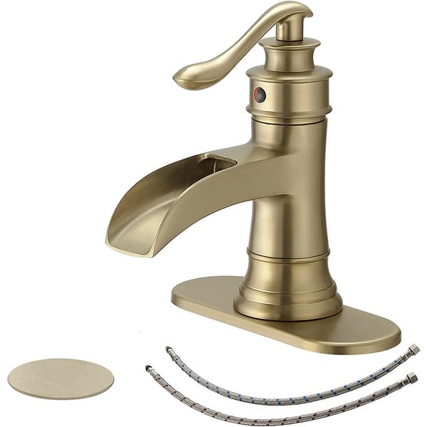Single Handle Deck-Mounted Waterfall Single Hole Bathroom Faucet Modern