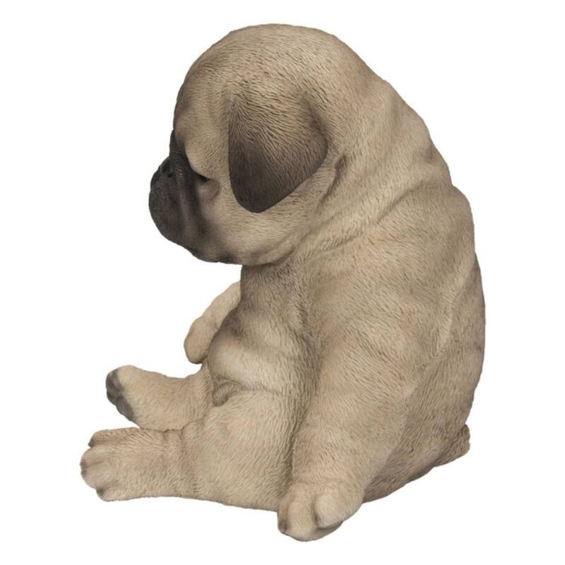 6.75" Sleepy Pug Puppy Outdoor Garden Statue