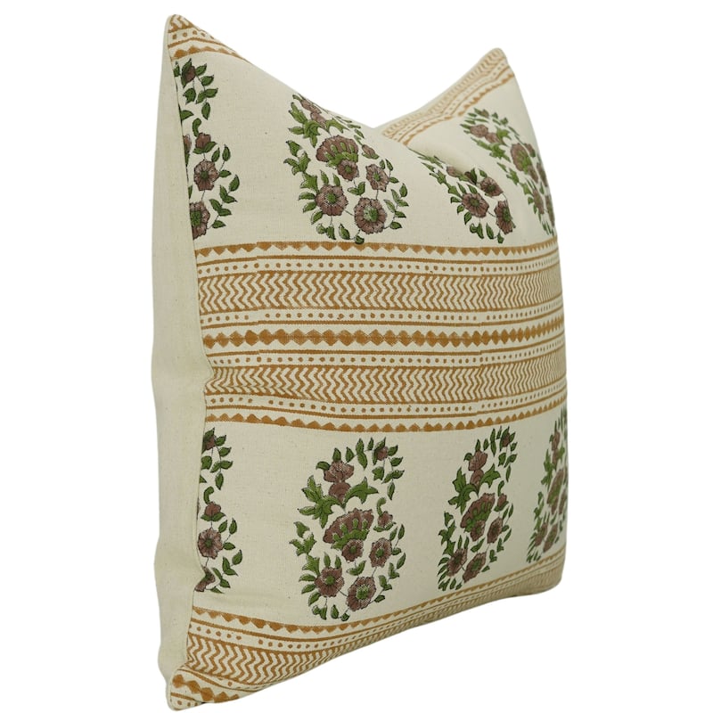 Cotton Bohemian Block print pillow Cover- Anarkali