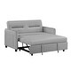 preview thumbnail 1 of 5, Twin Sofa Bed with Pull-Out Sleeper and Pillow, Modern 57'' Upholstered Sleeper Sofa for Living Room, Gray Gray