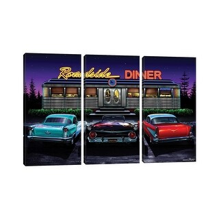 iCanvas quot Roadside Diner I quot by Helen Flint 3 Piece Canvas Wall Art Set