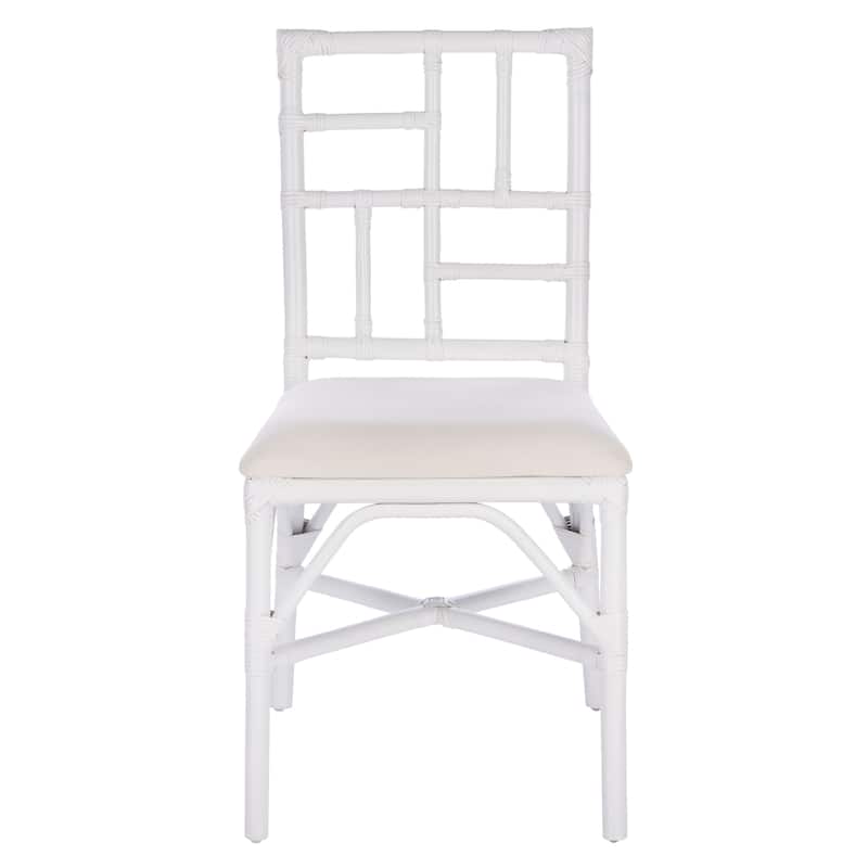 SAFAVIEH Margarette Rattan Accent Chair with Cushion (Set of 2) - 18.5" W x 20.9" L x 35.8" H - 19Wx21Dx36H