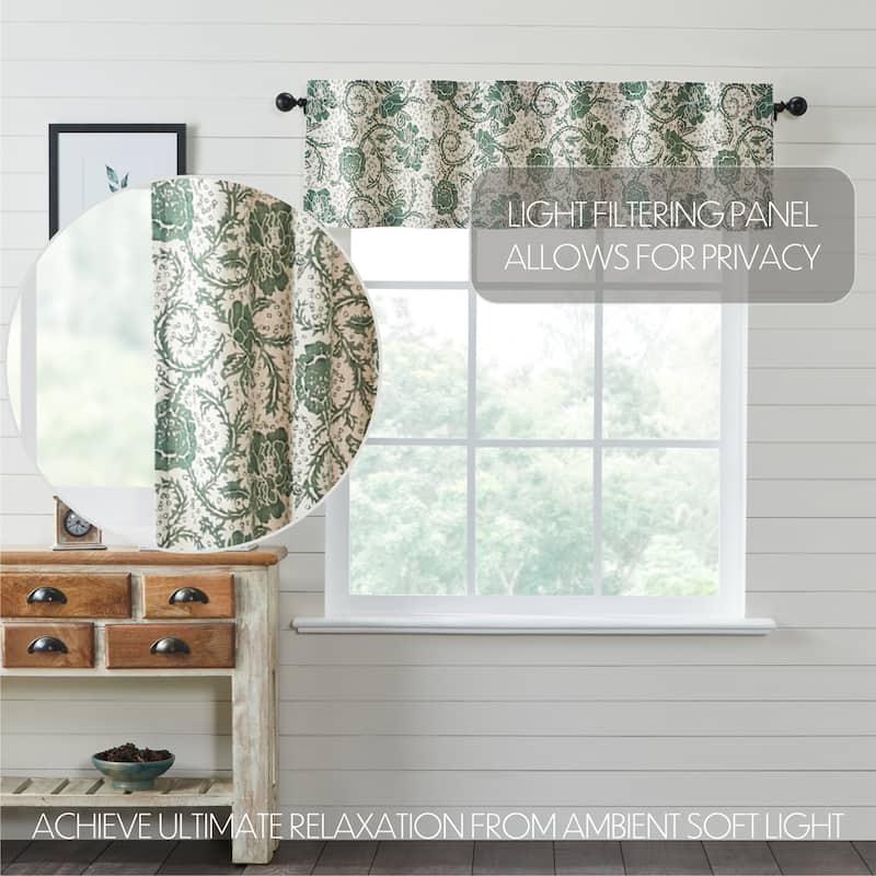 Tan Rustic Curtains Prairie Panel Pair Rod Pocket Cotton Plaid - 63x36 - 63x36 - Khaki