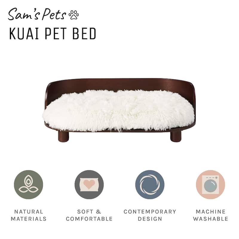 Sam's Pets Kuai Dog Bed Bent Wood Medium dark Brown