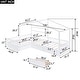 preview thumbnail 4 of 20, Twin Size House Platform Bed with 3 Storage Drawers, Wooden Daybed for 2, L -Shaped Double Bedframe with Roof & Fence