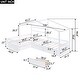 preview thumbnail 4 of 16, Twin Size House Platform Bed with Three Storage Drawers, White