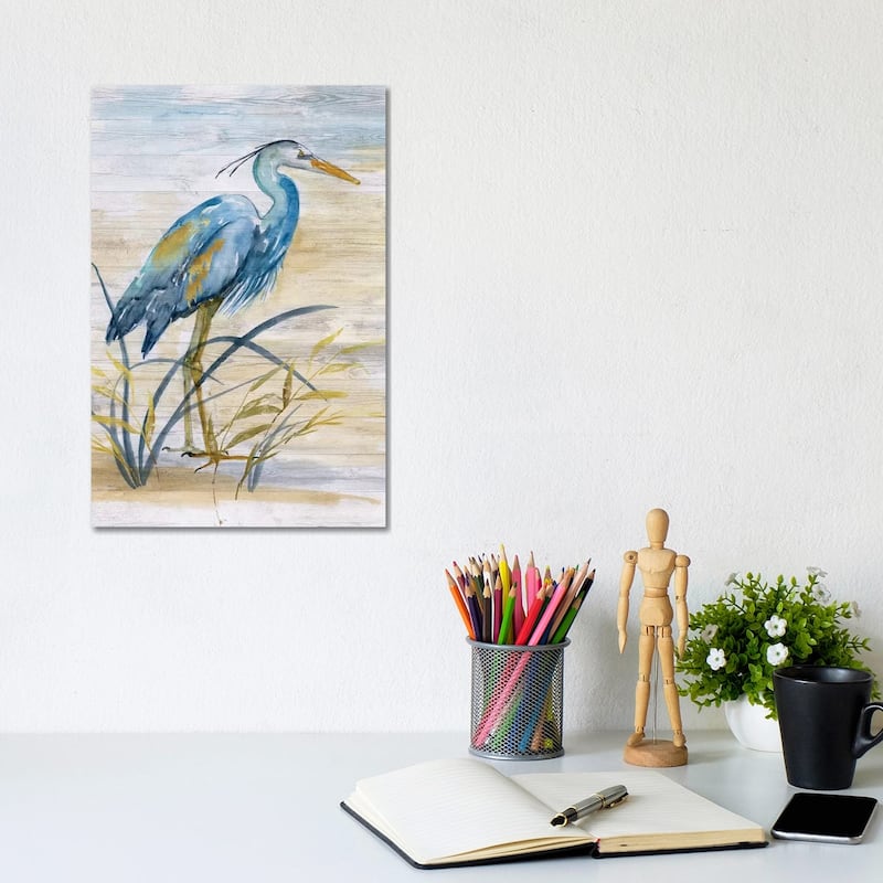 iCanvas "Blue Heron I" by Nan Canvas Print - 12x8x0.75