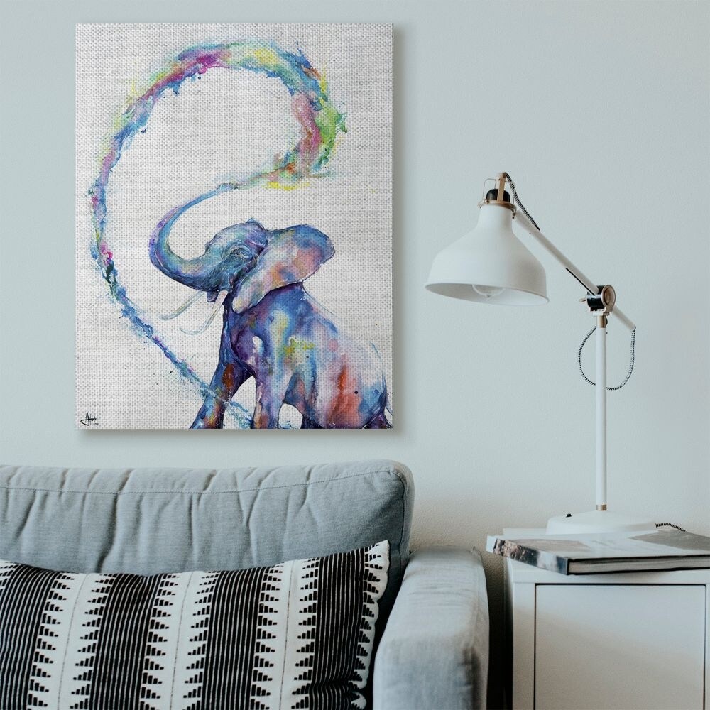 Shop Stupell Industries Colorful Large Abstract Elephant Animal