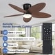 preview thumbnail 24 of 26, 42 Inches Flush Mount Ceiling Fan with Light and Palm Leaf ,3CCT Dimmable LED Integrated,for Indoor and Outdoor - 42 Inches