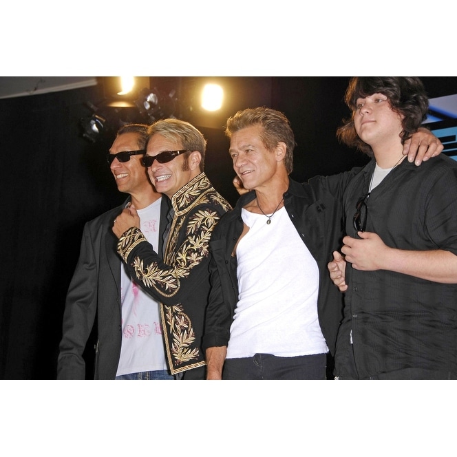 Shop Alex Van Halen David Lee Roth Eddie Van Halen Wolfgang Van Halen At The Press Conference For Van Halen Concert Reunion Tour Four Overstock 24343468