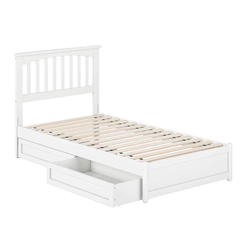 Everett Platform Bed with Panel Footboard and Storage Drawers
