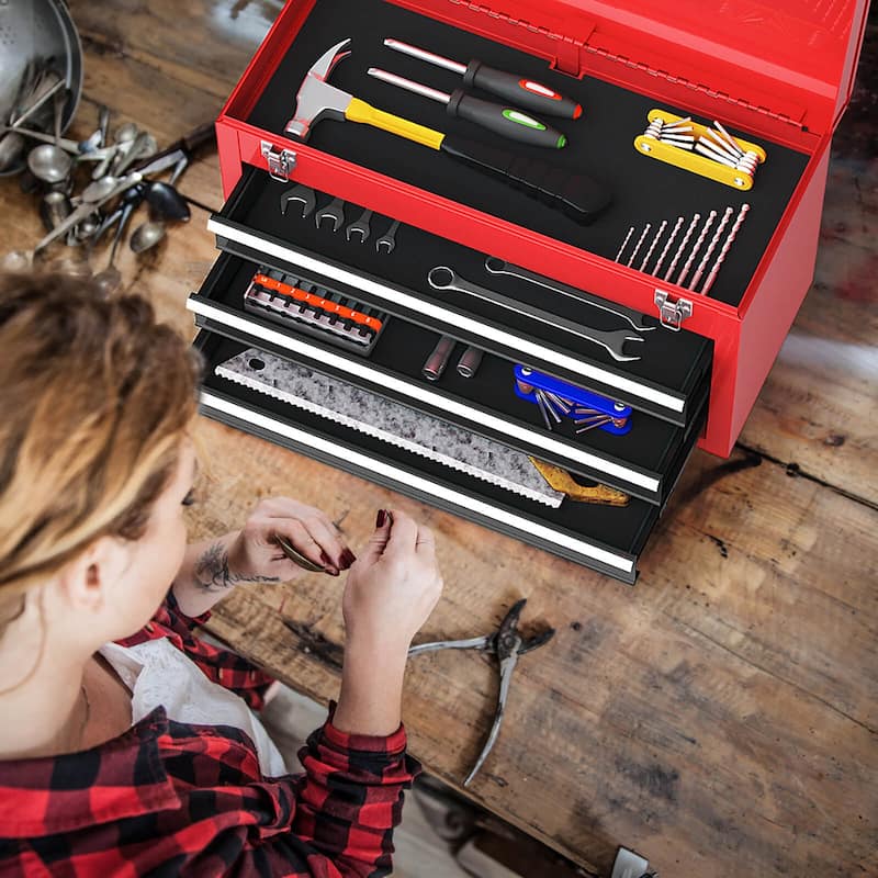 Costway Portable Tool Chest Box Storage Cabinet Garage Mechanic - See Details