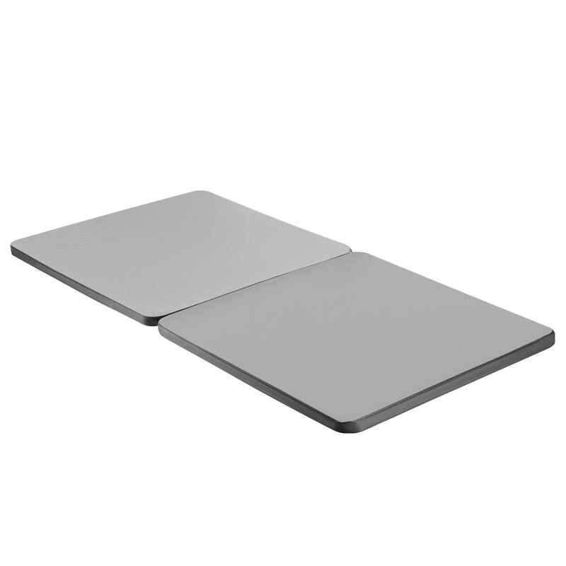 Grey Oxford Fabric Heavy-Duty Wooden Bunkie Board with Modular Design and Breathable Cover