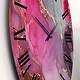preview thumbnail 2 of 8, Designart 'Purple And Grey Luxury Abstract Fluid Art' Modern wall clock