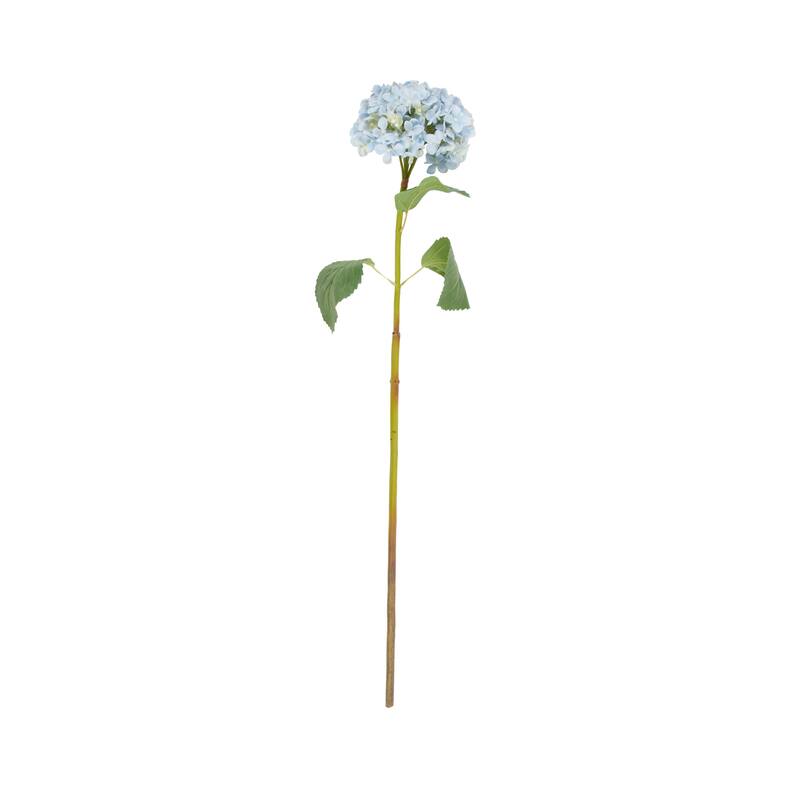 Blue Faux Foliage Tall Hydrangea Artificial Flower Stem (Set of 8)