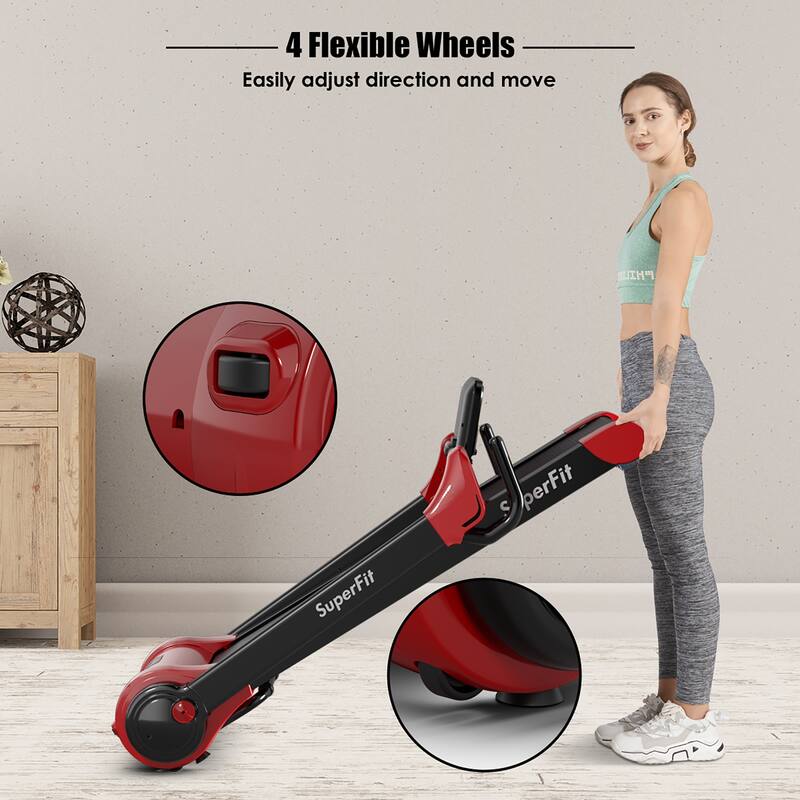 SuperFit 2.25HP Folding Electric Motorized Treadmill w/ Speaker - 55.9" x 30.5" x 49.5"