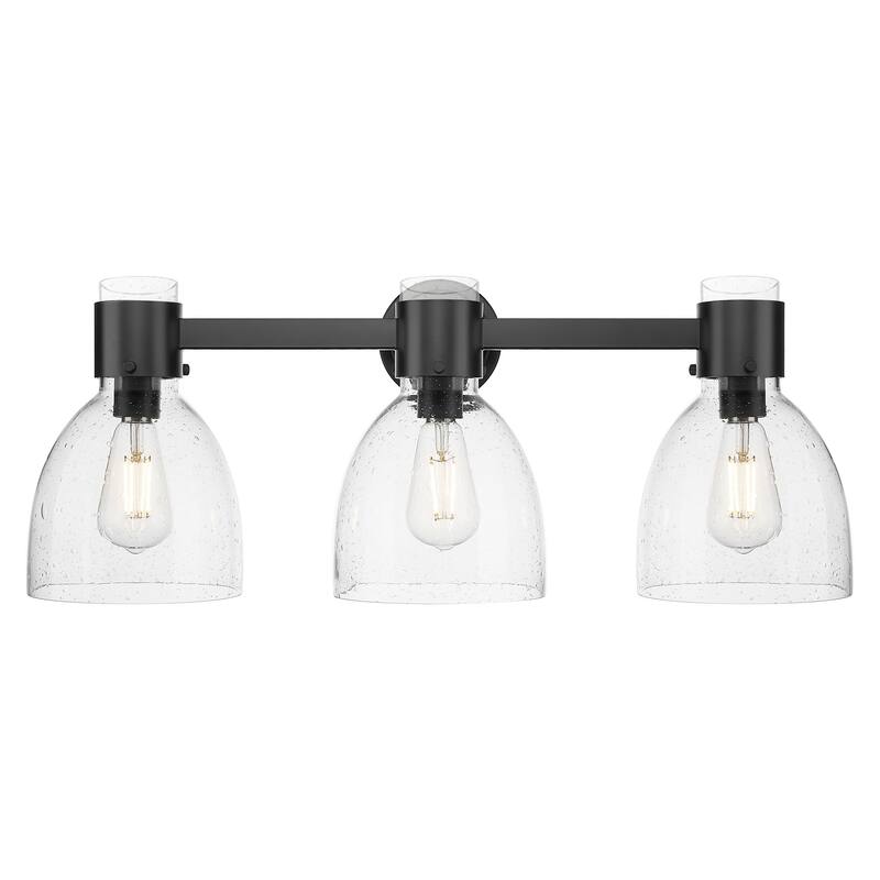 Innovations Lighting 464-3W-G464D-7SDY Lawton Bell 3 Light 24" Wide - Matte Black
