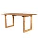preview thumbnail 3 of 8, Christopher Knight Home - Mykonos Solid Acacia Wood Outdoor Dining Table with Slatted Tabletop and Square Sled Legs