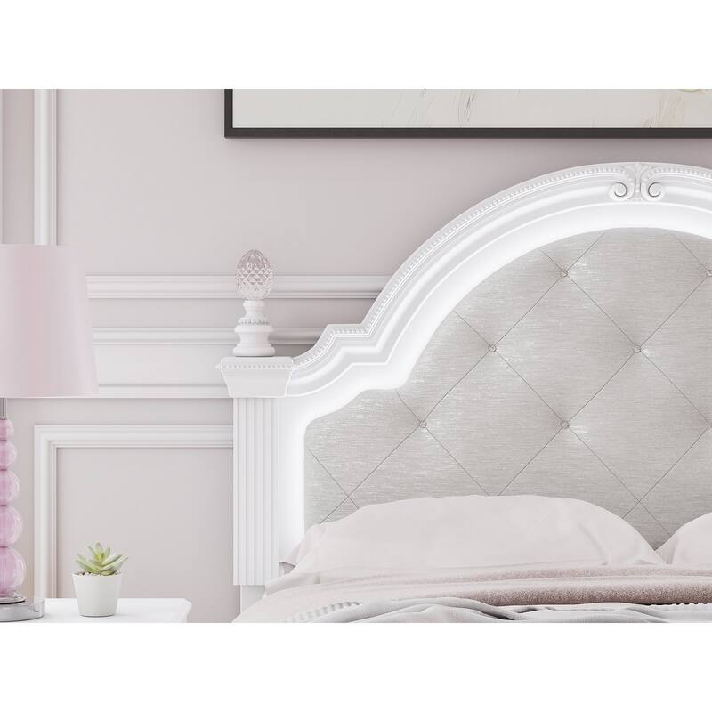 Signature Design by Ashley Trindura White Full Upholstered Panel Headboard