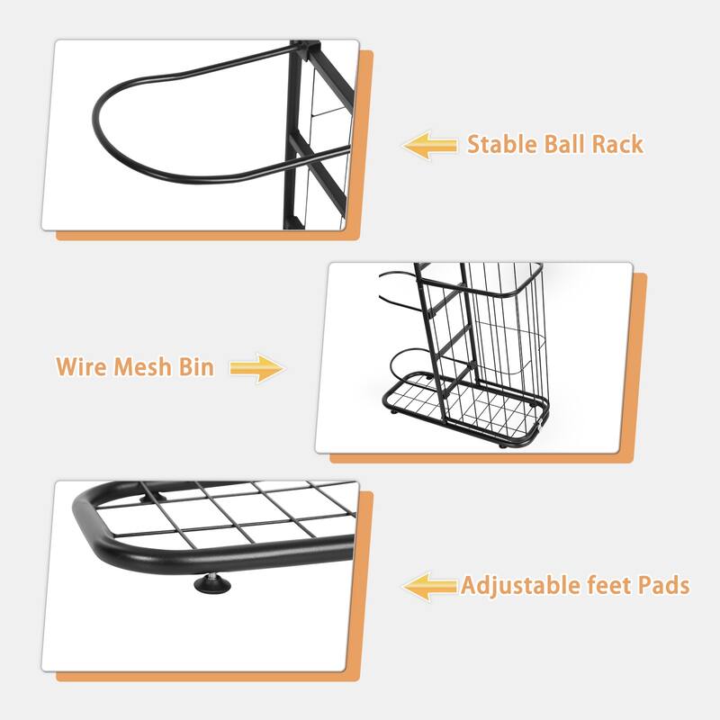 Ball Storage Rack with Basket