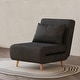 preview thumbnail 4 of 176, Artdeco Home - Tustin Upholstered Convertible Lounge/ Sleeper Chair Charcoal - Chair