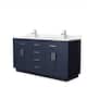 Option Dark Blue, Nickel Trim,Carrara Cultured Marble Top