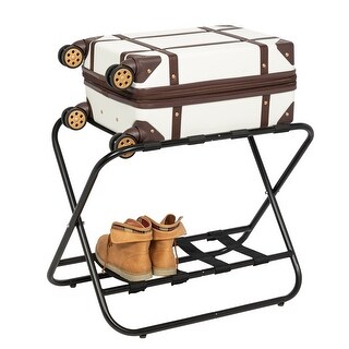 2-tier KD Luggage Rack, Black - Bed Bath & Beyond - 35627011