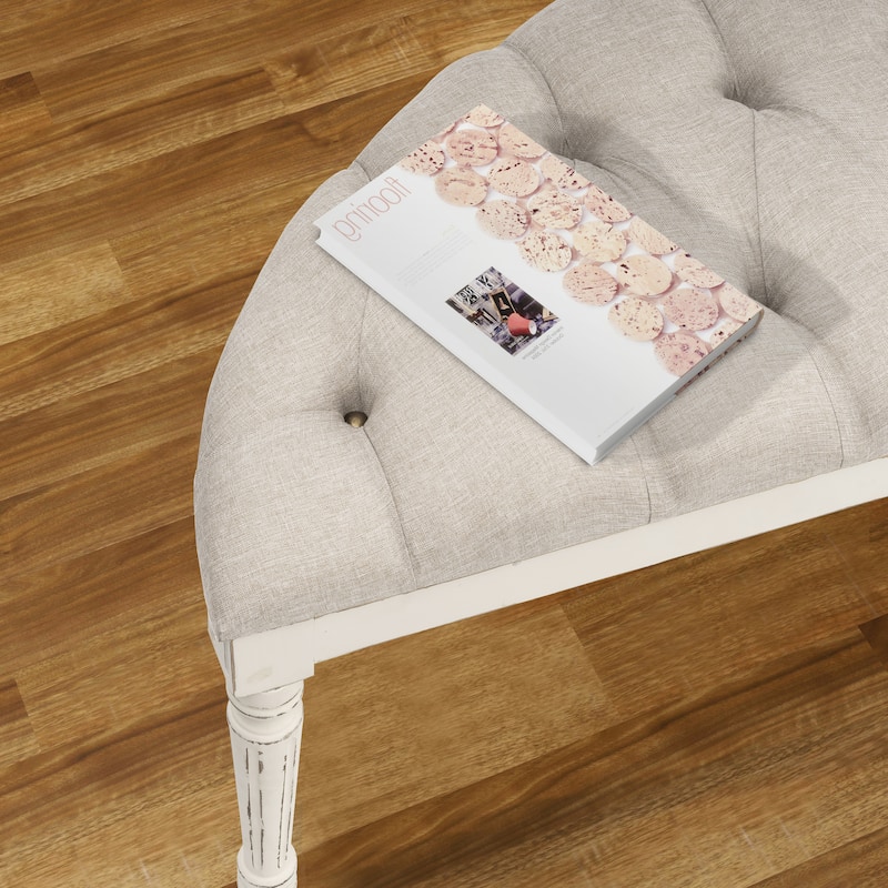 Linen Upholstered Bench