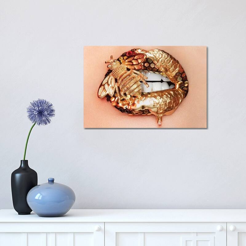 iCanvas "Golden Bee II" by Vlada Haggerty Canvas Print - 12x18x1.5
