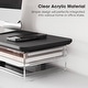 preview thumbnail 3 of 8, Fenge Acrylic Monitor Stand Riser, 42.5 Inches Dual Monitor Stand