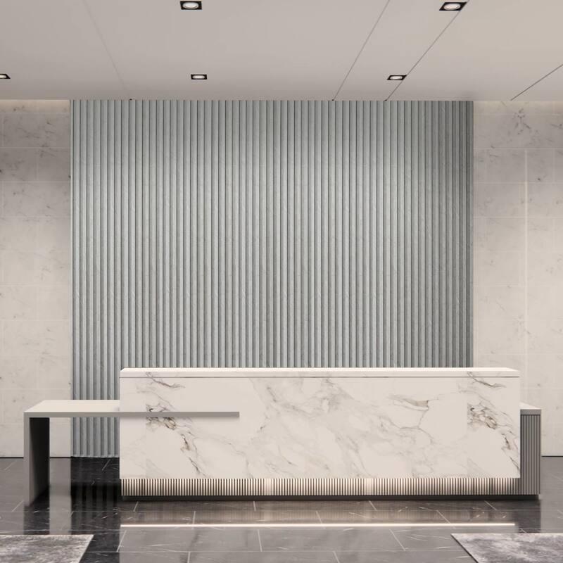 Art3d 96'' X 6'' Slat Wall Paneling for Home Decor, WPC Acoustic Diffuser Panel(Set of 8)