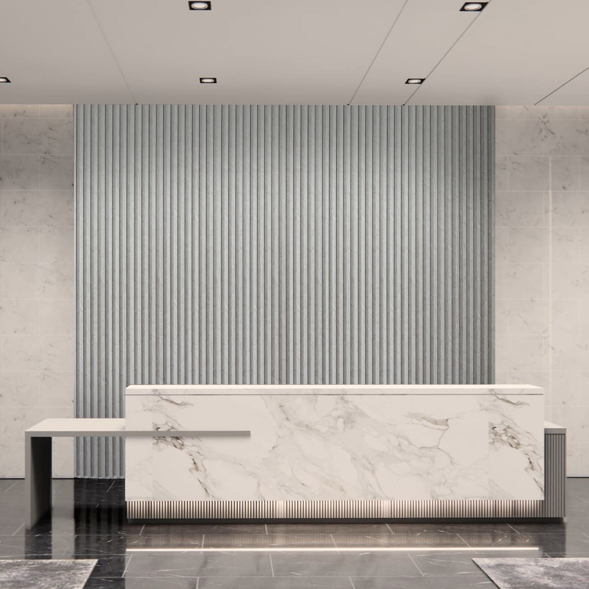 Art3d 96'' X 6'' Slat Wall Paneling for Home Decor, WPC Acoustic