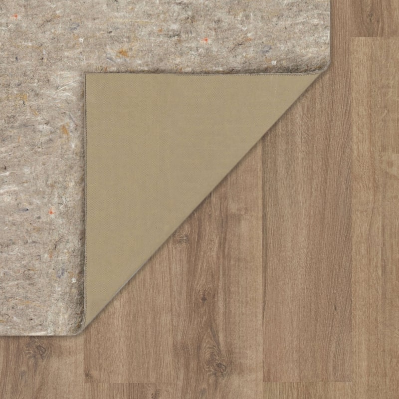 Universal Non Slip Thick Felt Under Rug Pad by Mohawk Home Grey Bed