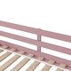preview thumbnail 4 of 8, Twin over Twin Low Height Bunk Bed with Ladder, Maximized Space, Pink