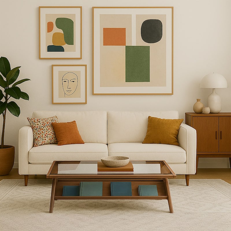 INK IVY Rocket Wood & Tempered Glass Coffee Table