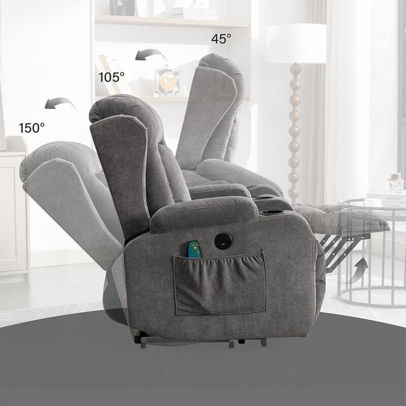 Modern Power Lift Recliner Chair w/Massage & Heat, Infinite Position