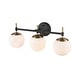 preview thumbnail 11 of 18, 3 Light Bathroom Vanity Light in Multiple Finishes with Opal Glass Shades