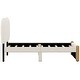 preview thumbnail 9 of 10, Twin Size Curved Design Platform Bed Upholstered Bed Frame