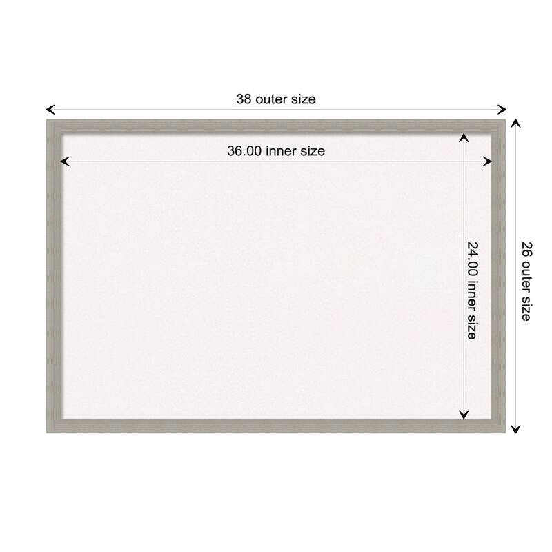 Woodgrain Stripe Wood Framed White Corkboard Bulletin Board - Woodgrain Stripe Grey - Board Size 36x24