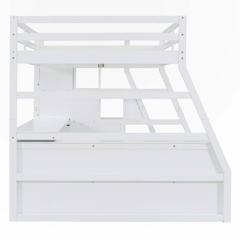 Full Size Loft Bed with Drawers and Desk