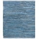 preview thumbnail 32 of 82, SAFAVIEH Handmade Rag Rug Bookem Casual Stripe Cotton Rug with Fringe 6' Square - Blue/Multi - Square