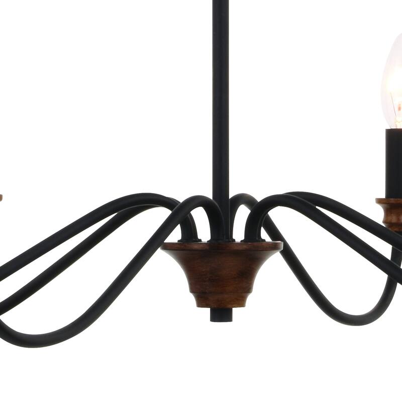 Annabelle 6 Light Farmhouse Candelabra Chandelier