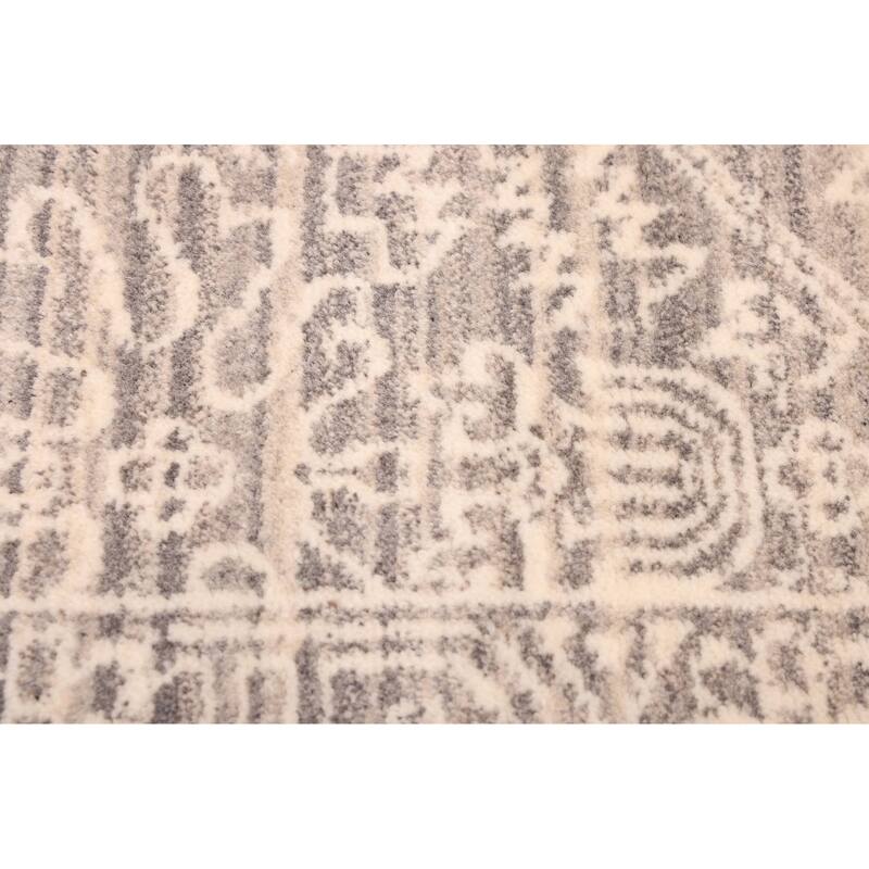 ECARPETGALLERY Hand Loomed Elysian Grey Wool Rug - 8'1 x 10'0