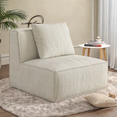 31.5" Foam 1-Seater Sofa Cloud Couch-Style Sectional - Plush Modular Design, No Assembly Required
