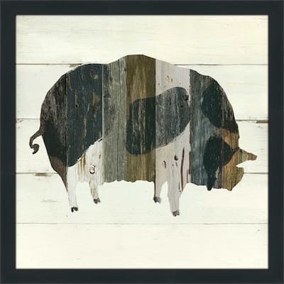 "Woodgrain Pig" by Carol Robinson Print on Acrylic.