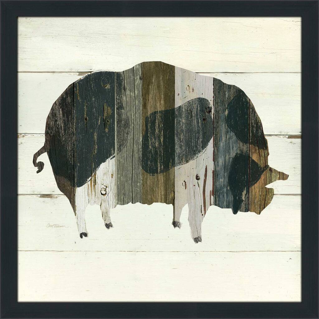 "Woodgrain Pig" by Carol Robinson Print on Acrylic.