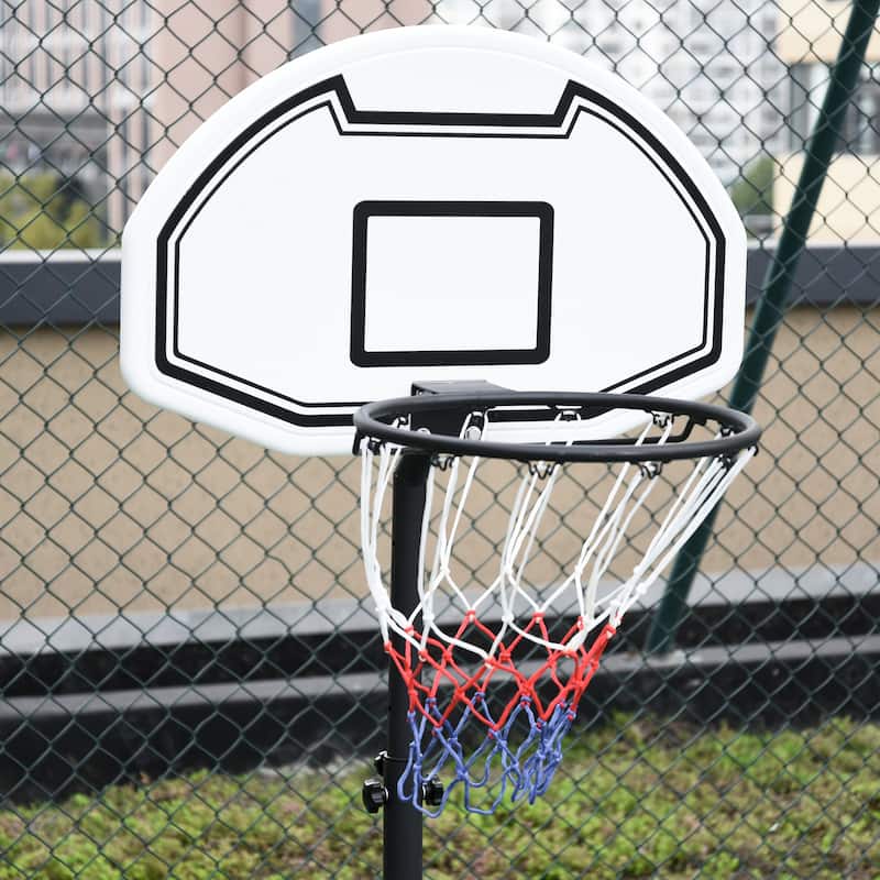 Aosom Portable Swimming Pool Basketball Hoop, 30 Inch Backboard with a Telescoping Height & All-Weather Build