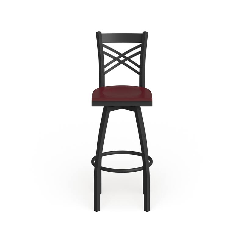 X'' Back Swivel Metal Barstool - 16.5"W x 20.5"D x 44.5"H